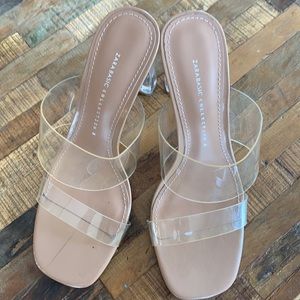 High heel vinyl sandals Zara US 6 (EU 36)